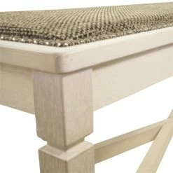 Hot Sale π Ashley Furniture Ashley Bolanburg Large Upholstered Dining Bench In White And Brown π 15 Hot Sale π Ashley Furniture Ashley Bolanburg Large Upholstered Dining Bench In White And Brown π -Bedroom Benches Store 1456106 13 L