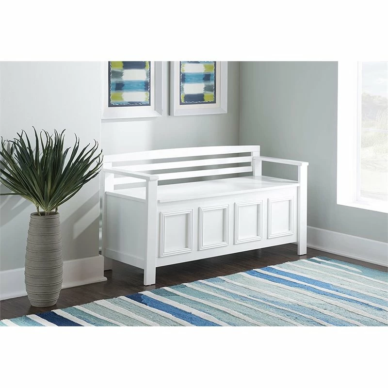 Buy π€© Pemberly Row Storage Bench In White π€© 5 Buy π€© Pemberly Row Storage Bench In White π€© - Image 5