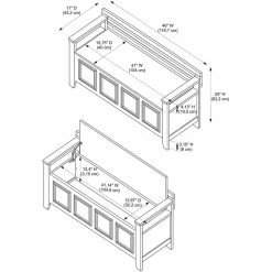 Buy π€© Pemberly Row Storage Bench In White π€© 15 Buy π€© Pemberly Row Storage Bench In White π€© -Bedroom Benches Store 1462784 1462791 L
