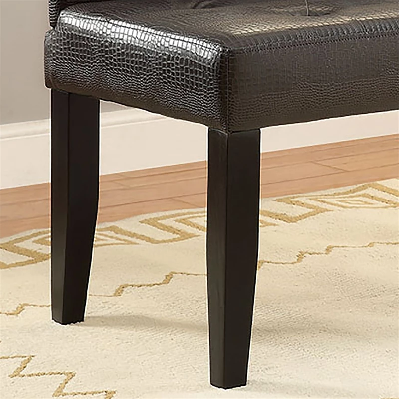 Outlet βοΈ Furniture Of America Olivia Fabric Tufted Short Bench In Brown 𧨠3 Outlet βοΈ Furniture Of America Olivia Fabric Tufted Short Bench In Brown 𧨠- Image 3