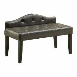 Outlet ✔️ Furniture Of America Olivia Fabric Tufted Short Bench In Brown 🧨