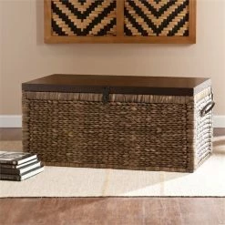 Wholesale 🥰 Pemberly Row Trunk Coffee Table In Blackwash 🤩