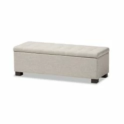 Flash Sale ✨ Baxton Studio Roanoke Storage Bench In Beige 👍