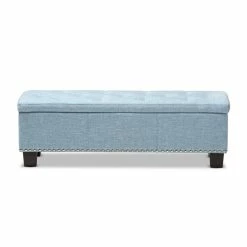 Wholesale ✨ Baxton Studio Hannah Storage Bench In Light Blue 🛒 -Bedroom Benches Store 1516389 3 L