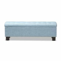 Wholesale ✨ Baxton Studio Hannah Storage Bench In Light Blue 🛒 -Bedroom Benches Store 1516389 5 L