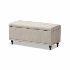 Hot Sale 😉 Baxton Studio Kaylee Storage Bench In Beige 😉