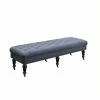 Budget 🥰 Atlin Designs 62" Bedroom Bench In Charcoal And Black 😉