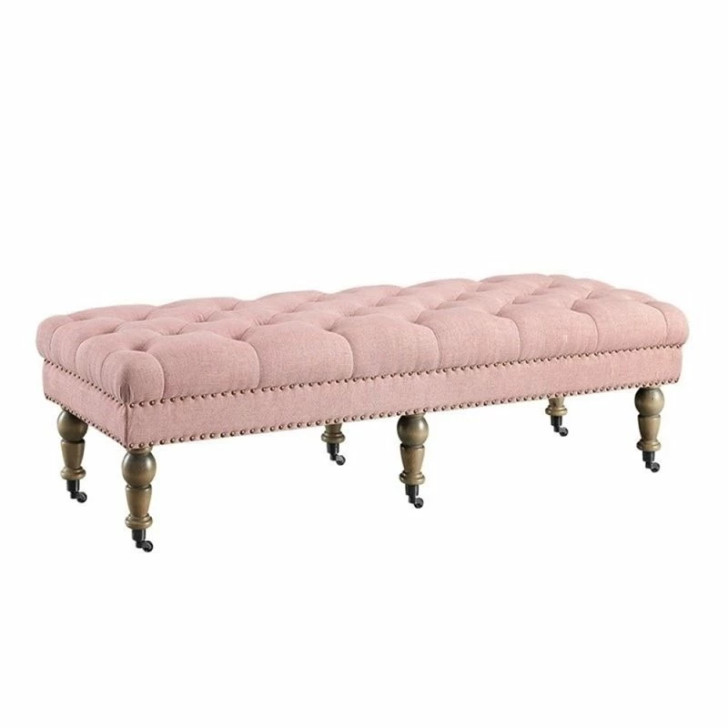 New π Bowery Hill 62" Bedroom Bench In Pink And Distressed Gray π₯ 1 New π Bowery Hill 62" Bedroom Bench In Pink And Distressed Gray π₯