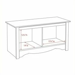 Promo π Hawthorne Collections 2 Cubby Bedroom Bench In White π€© 8 Promo π Hawthorne Collections 2 Cubby Bedroom Bench In White π€© -Bedroom Benches Store 1574703 3 L
