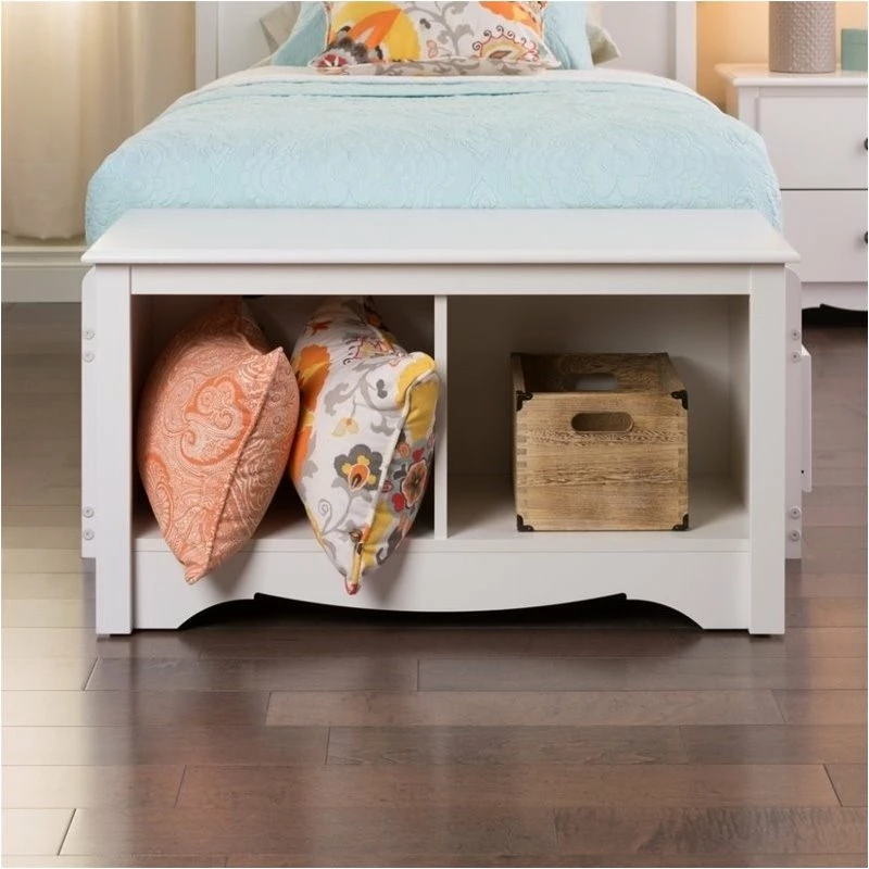 Promo π Hawthorne Collections 2 Cubby Bedroom Bench In White π€© 5 Promo π Hawthorne Collections 2 Cubby Bedroom Bench In White π€© - Image 5