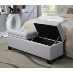 Flash Sale ✔️ Bowery Hill Upholstered Storage Bedroom Bench In Trespass Marmor 😉 -Bedroom Benches Store 1580900 2 L