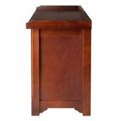 Deals ⌛ Winsome Verona Storage Bench With 3 Foldable Black Baskets In Walnut 🎉 -Bedroom Benches Store 159153 3 L