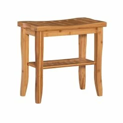 Best deal π― Linon Bracken Bamboo Bathroom Stool In Natural Brown β€οΈ