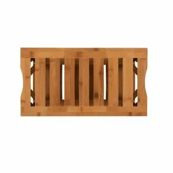 Best deal 💯 Linon Bracken Bamboo Bathroom Stool In Natural Brown ❤️ -Bedroom Benches Store 1598714 13 L