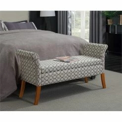 Promo ⌛ Convenience Concepts Designs4Comfort Garbo Bedroom Bench In Ribbon Multi-Color Fabric 🎉