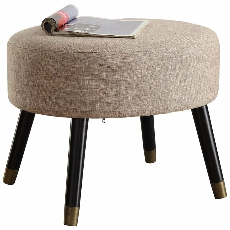 Cheap π Convenience Concepts Designs4Comfort Mid Century Ottoman Stool In Tan Fabric π 2 Cheap π Convenience Concepts Designs4Comfort Mid Century Ottoman Stool In Tan Fabric π - Image 2