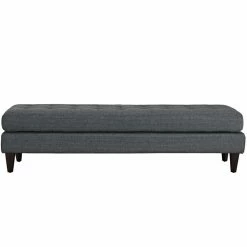 Buy ✨ Modway Empress Large Fabric Bench In Gray 🎉 -Bedroom Benches Store 1640667 3 L