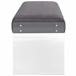 Coupon 🎉 Modway Roam Velvet Bench In Gray ✨ -Bedroom Benches Store 1641289 3 L