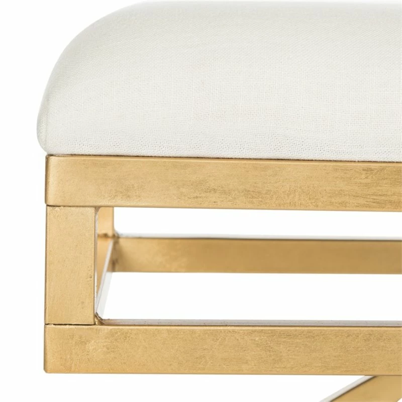 Wholesale π― Safavieh Moon Arc Faux Leather Bench In Light Beige And Gold 𧨠6 Wholesale π― Safavieh Moon Arc Faux Leather Bench In Light Beige And Gold 𧨠- Image 6