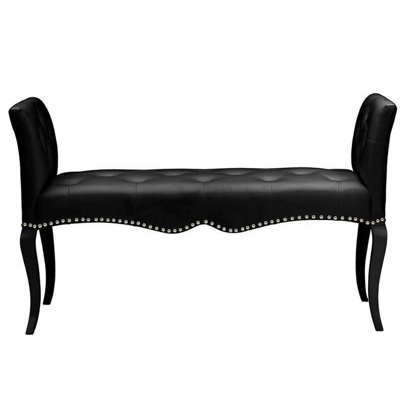Cheapest π Baxton Studio Kristy Faux Leather Tufted Bench In Black And Wenge π 3 Cheapest π Baxton Studio Kristy Faux Leather Tufted Bench In Black And Wenge π - Image 3