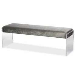 Budget 🧨 Baxton Studio Hildon Upholstered Bedroom Bench In Gray ✨
