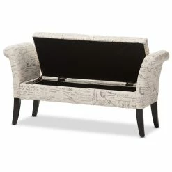 Top 10 🎁 Baxton Studio Avignon Tufted Storage Bench In Beige ✔️ -Bedroom Benches Store 1707328 5 L