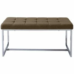 Discount 🔔 Corliving Huntington Fabric Upholstered Bench In Brown 😀 -Bedroom Benches Store 1724763 2 L