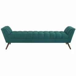 Buy 💯 Modway Response Upholstered Fabric Bedroom Bench In Turquoise 😍 -Bedroom Benches Store 1738736 3 L