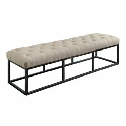 Buy 👏 Serta At Home Danes Tufted Bedroom Bench In Ivory 😍 -Bedroom Benches Store 1746613 12 L