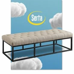 Buy 👏 Serta At Home Danes Tufted Bedroom Bench In Ivory 😍