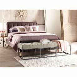 Buy 👏 Serta At Home Danes Tufted Bedroom Bench In Ivory 😍 -Bedroom Benches Store 1746613 8 L