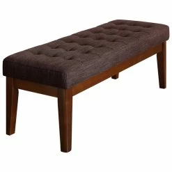 Best reviews of β€οΈ Elle DΓ©cor Elle Decor Claire Tufted Bench In Chocolate Brown π