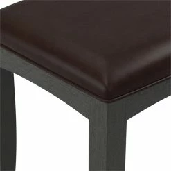 Discount 😀 Office Star Farmhouse Solid Wood Basics Bench For Vanity In Rustic Black K/D ⌛ -Bedroom Benches Store 1767919 3 L