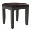 Discount 😀 Office Star Farmhouse Solid Wood Basics Bench For Vanity In Rustic Black K/D ⌛