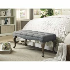 Best deal β Pemberly Row Cabriolet Linen Nailhead Bedroom Bench In Washed Gray π 5 Best deal β Pemberly Row Cabriolet Linen Nailhead Bedroom Bench In Washed Gray π -Bedroom Benches Store 1802836 2 L
