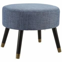 Cheap ❤️ Pemberly Row Mid Century Ottoman Stool In Blue 🧨