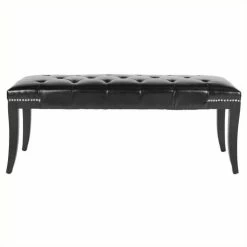 Promo ⌛ Hawthorne Collections Hawthorne Collection Birch Wood Bench In Black 😉