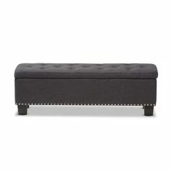 Wholesale 🎉 Hawthorne Collections Hawthorne Collection Storage Bench In Dark Gray 😀 -Bedroom Benches Store 1823663 3 L