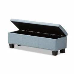 Best reviews of 😍 Hawthorne Collections Hawthorne Collection Storage Bench In Light Blue 👏 -Bedroom Benches Store 1823665 2 L