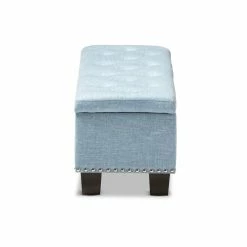 Best reviews of 😍 Hawthorne Collections Hawthorne Collection Storage Bench In Light Blue 👏 -Bedroom Benches Store 1823665 4 L