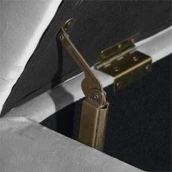 Discount 😍 Elle Décor Elle Decor Collette Tufted Storage Bench In French Pearl Gray Velvet 👍 -Bedroom Benches Store 1845384 14 L