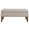 Cheap 🛒 Beaumont Lane Tufted Storage Bench In Cream ✔️