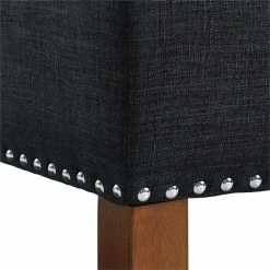 Hot Sale 🛒 Beaumont Lane Tufted Storage Bench In Charcoal Black 😀 -Bedroom Benches Store 1847750 3 L