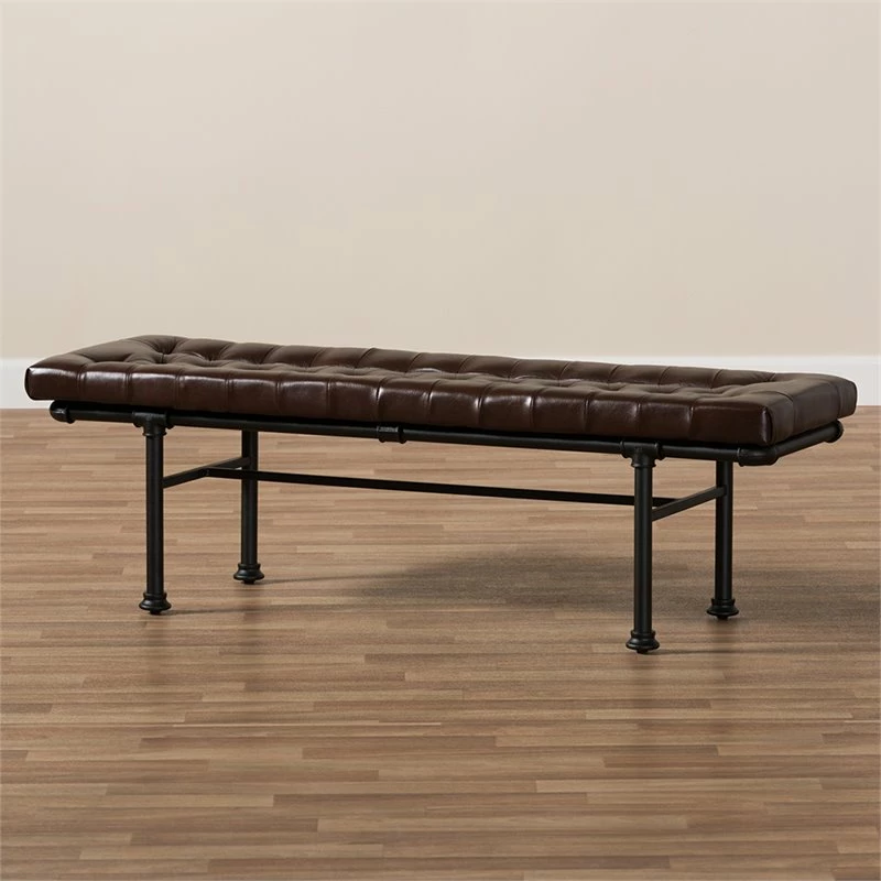 Top 10 π₯ Baxton Studio Zelie Faux Leather Bench In Dark Brown And Dark Bronze π 7 Top 10 π₯ Baxton Studio Zelie Faux Leather Bench In Dark Brown And Dark Bronze π - Image 7