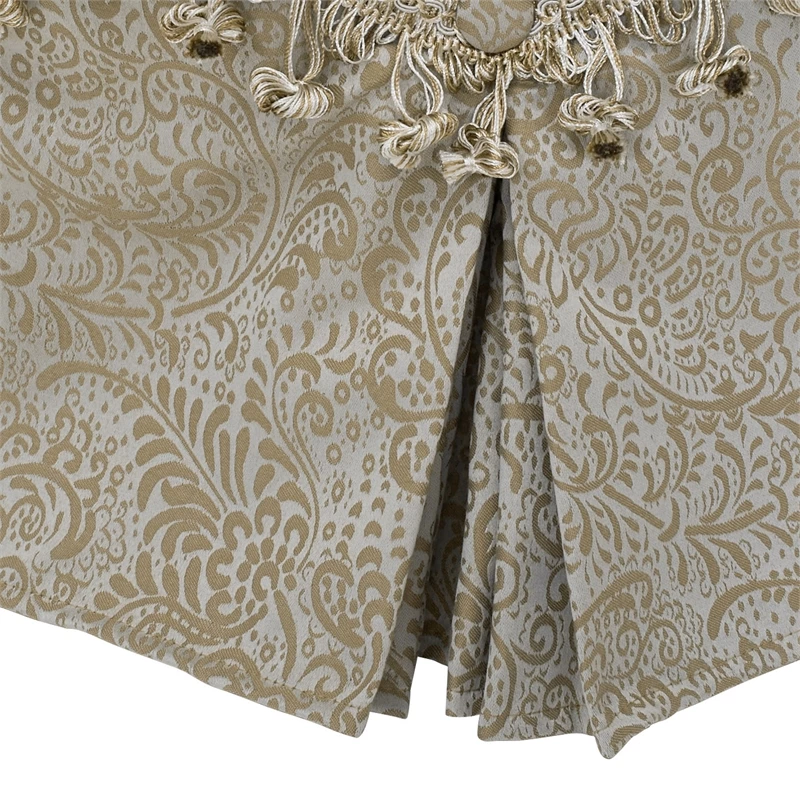 Hot Sale π Jennifer Taylor Home Polly Tufted Round Vanity Stool Pleated π Skirt Teal Tan π 4 Hot Sale π Jennifer Taylor Home Polly Tufted Round Vanity Stool Pleated π Skirt Teal Tan π - Image 4