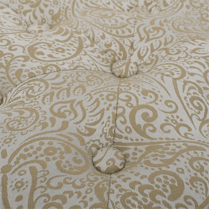 Hot Sale π Jennifer Taylor Home Polly Tufted Round Vanity Stool Pleated π Skirt Teal Tan π 9 Hot Sale π Jennifer Taylor Home Polly Tufted Round Vanity Stool Pleated π Skirt Teal Tan π - Image 9