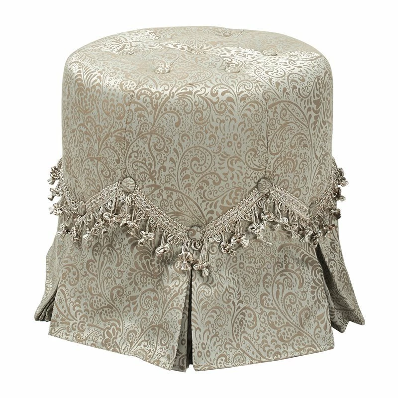 Hot Sale π Jennifer Taylor Home Polly Tufted Round Vanity Stool Pleated π Skirt Teal Tan π 1 Hot Sale π Jennifer Taylor Home Polly Tufted Round Vanity Stool Pleated π Skirt Teal Tan π