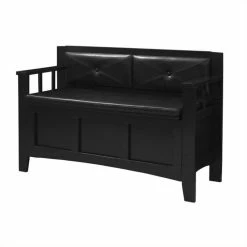 Best reviews of 😍 Riverbay Furniture Padded Bench In Black Finish 🎉