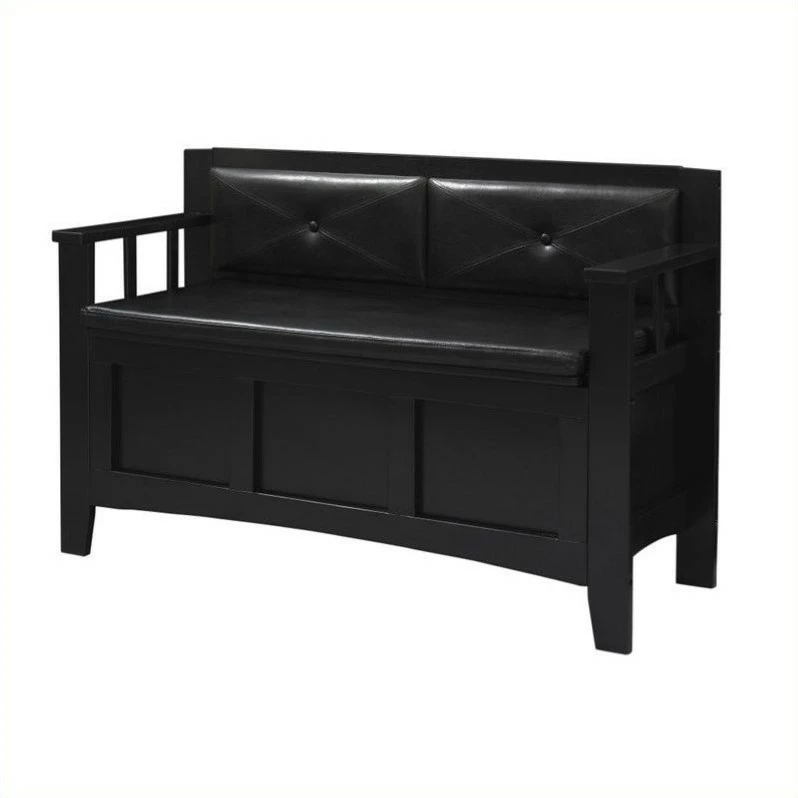 Best reviews of π Riverbay Furniture Padded Bench In Black Finish π 1 Best reviews of π Riverbay Furniture Padded Bench In Black Finish π
