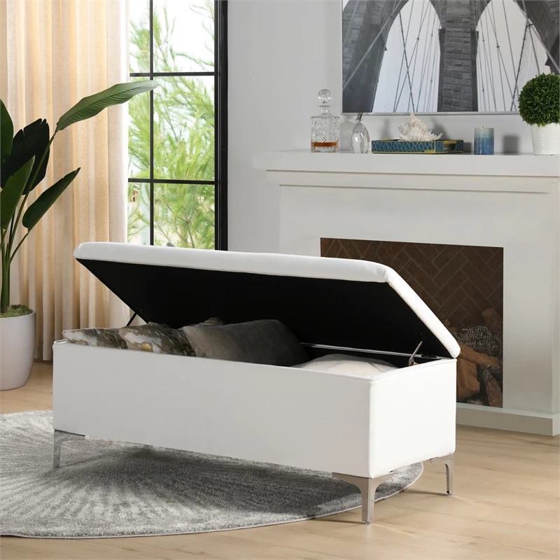 Buy βοΈ Jennifer Taylor Home Madelyn Storage Bench Bright White π 2 Buy βοΈ Jennifer Taylor Home Madelyn Storage Bench Bright White π - Image 2